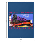 1930s Daylight Railroad Train Durable Throw Blanket