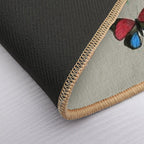 The Usual Suspects - Insects on Grey - Watercolour Bugs Pattern by Cecca Designs  Easy Maintenance Bath Mat