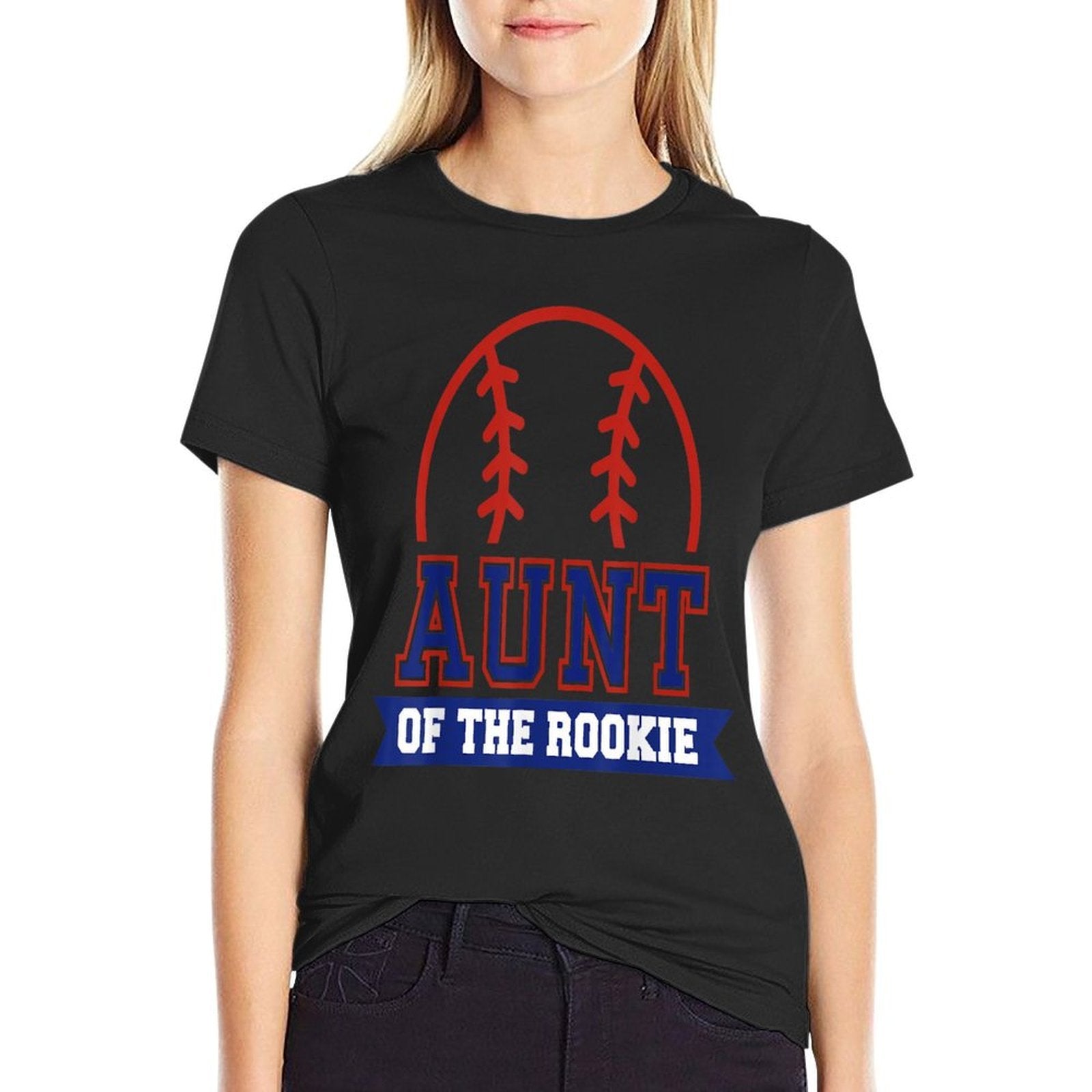 Aunt of Rookie 1st Birthday Baseball Theme Matching Party  Slim-fit Cut T-Shirt