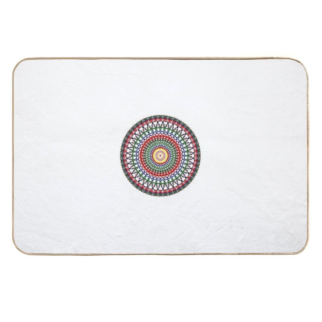 Bold & Proud Mandala  LGBTQ+ Pride Art Celebrating Courage & Radiant Identity  Absorbent Bath Mat