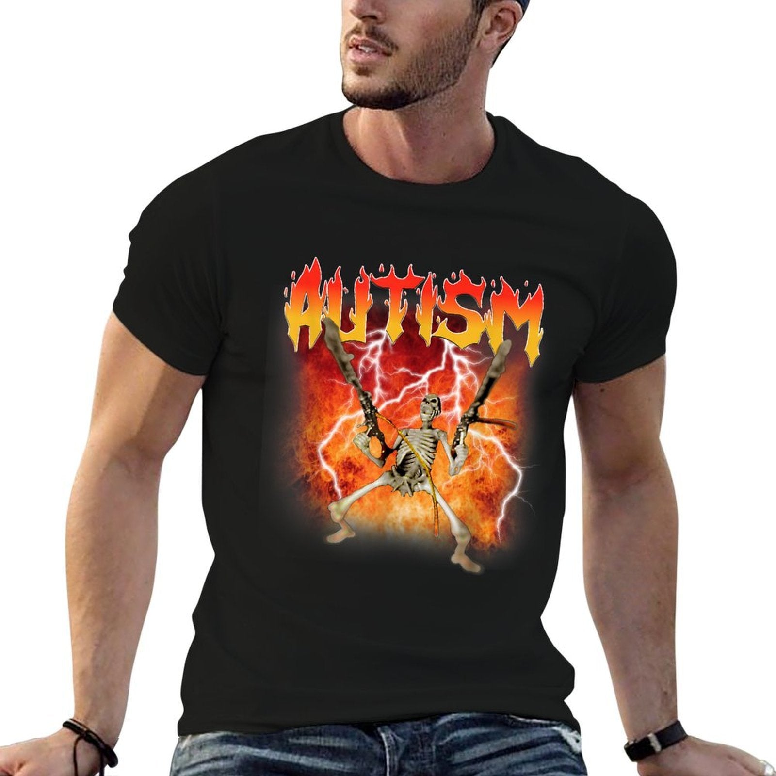 Autism Skeleton Funny Oddly Specific Dank Meme  Odor-resistant T-Shirt