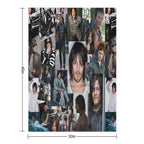 Norman Reedus Fan Made Assorted Random Photo Collage Machine-washable Throw Blanket