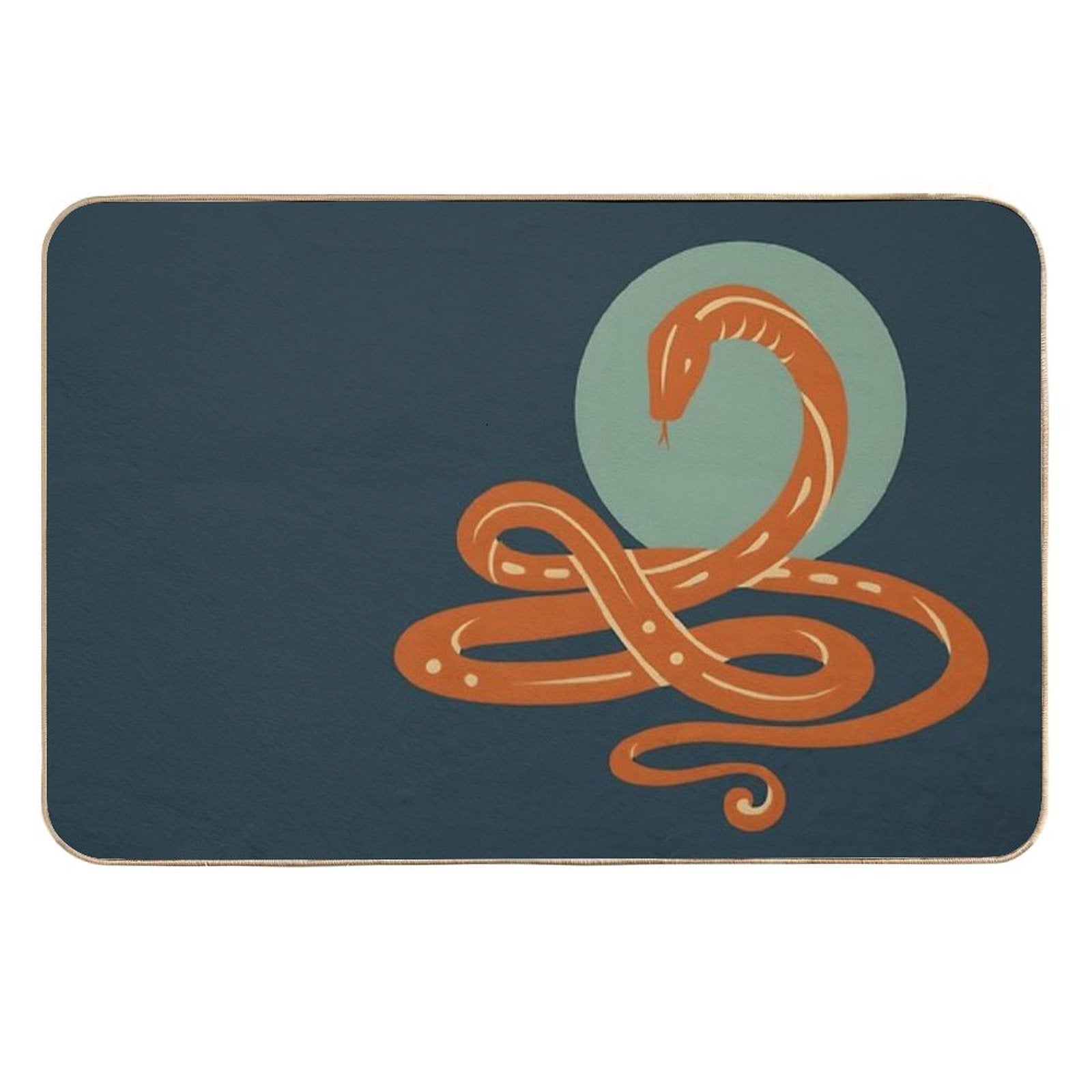 Vintage Snake Tribal  Pet-Safe Bath Mat