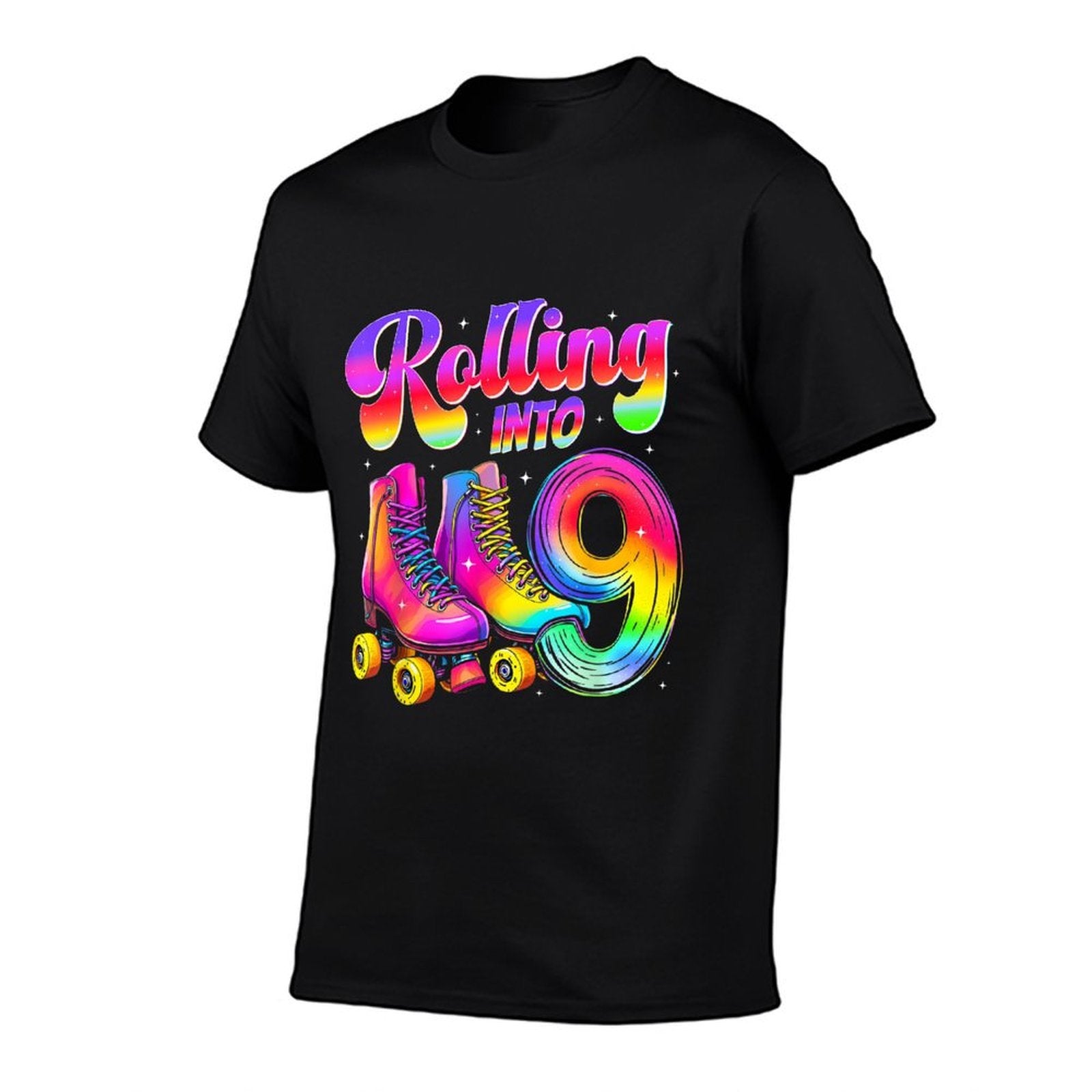 9th Birthday Girl Nine 9 Year Old Roller Skate Skating Party  Breathable T-Shirt