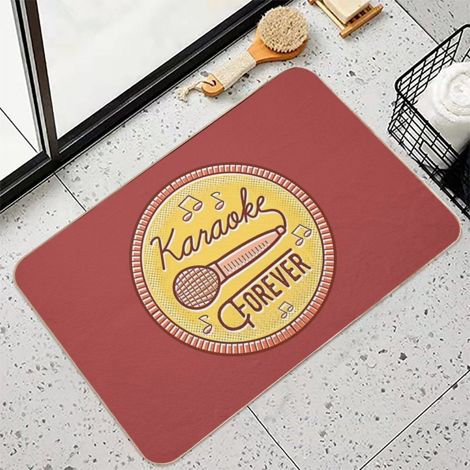 Karaoke Forever  Non-Slip Bath Mat