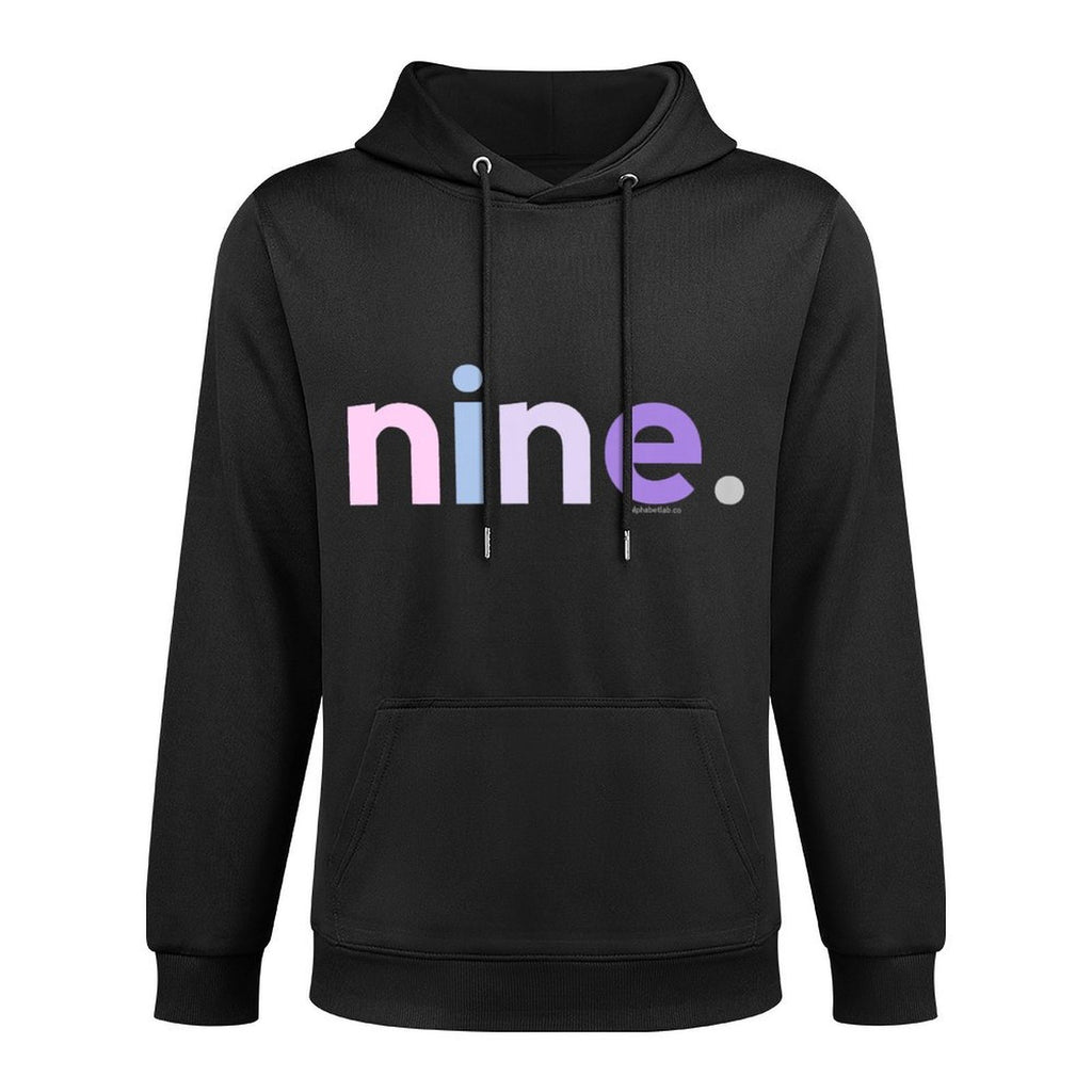 9th Birthday Girl 9 Year Old Nine  Age 9 Party Ideas Shape Retention Hoodie