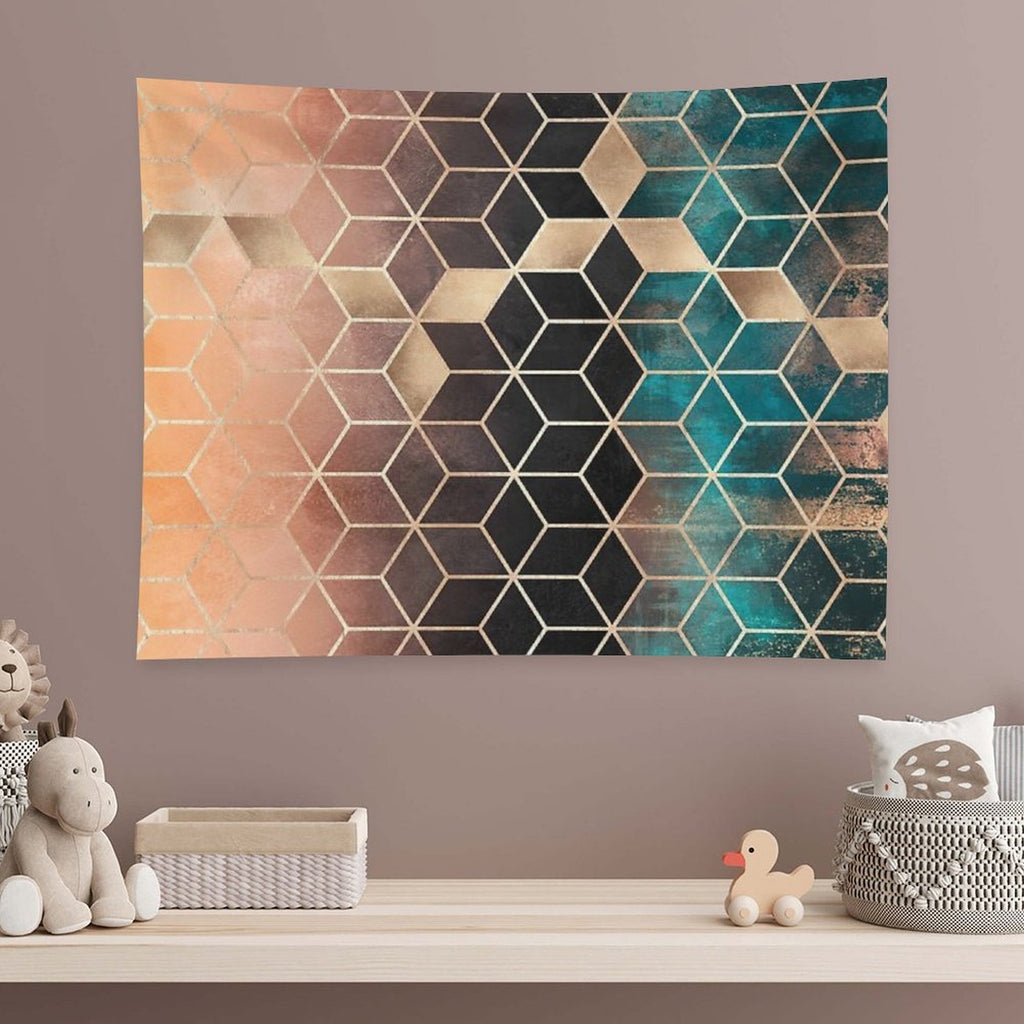 Ombre Dream Cubes Tapestry