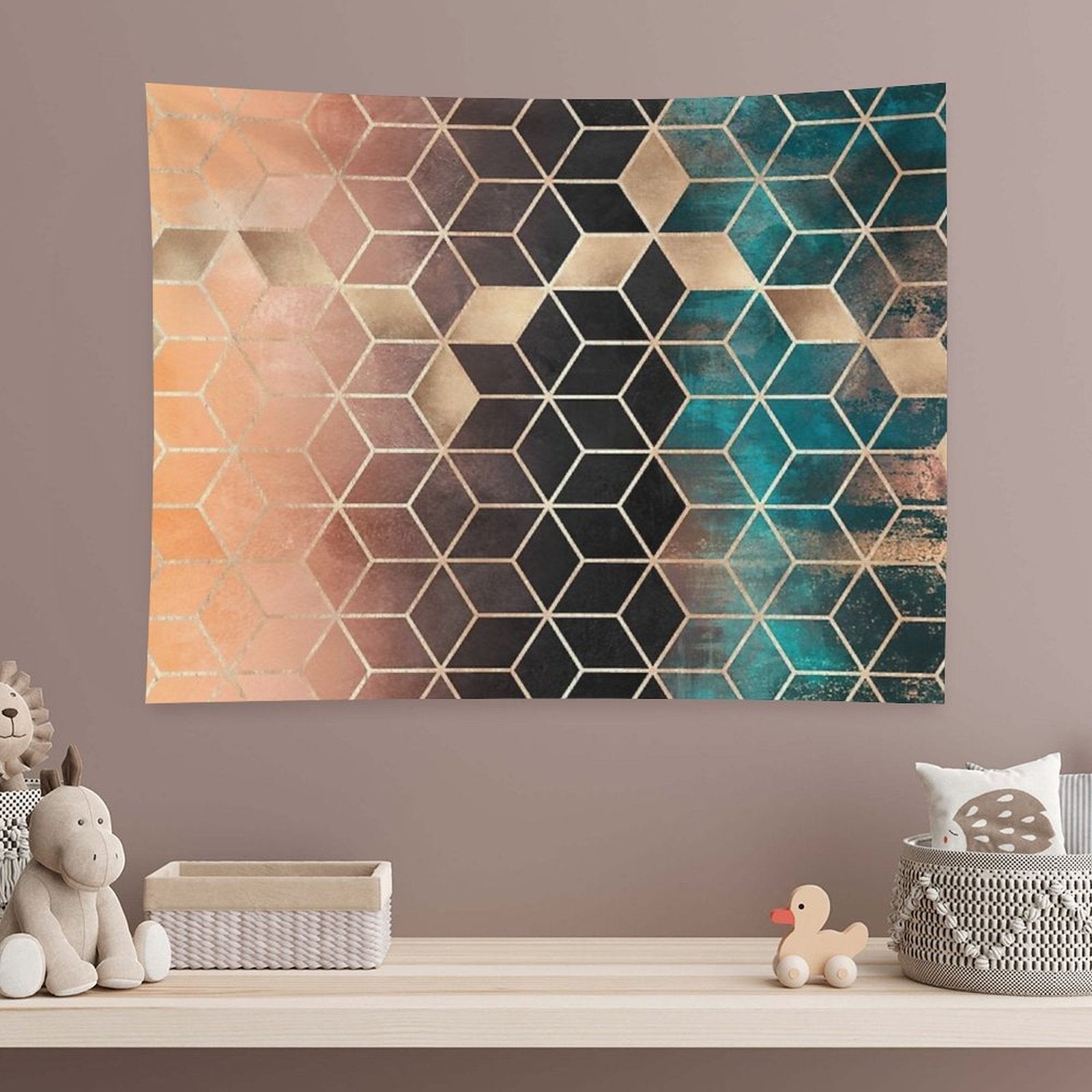 Ombre Dream Cubes Tapestry