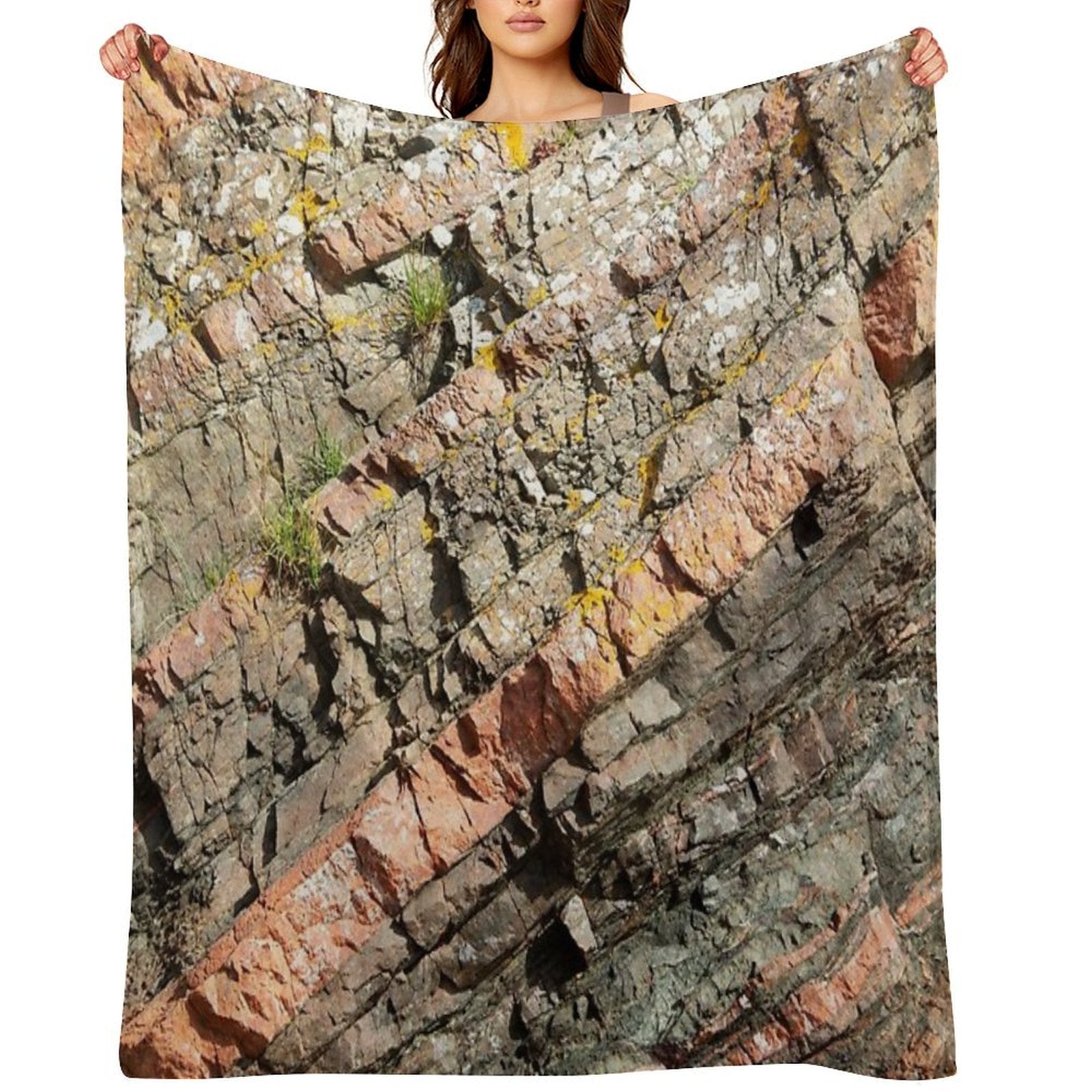 A Slice of Geology Quick-dry Throw Blanket