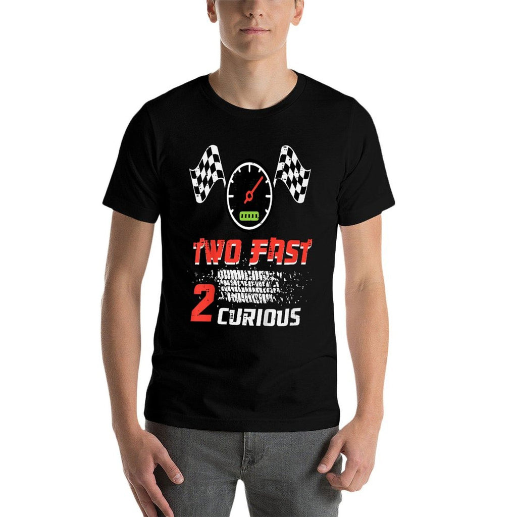 2nd Birthday Two Fast 2 Curious Funny Boys Girls Kid Toddler  Stretchy T-Shirt