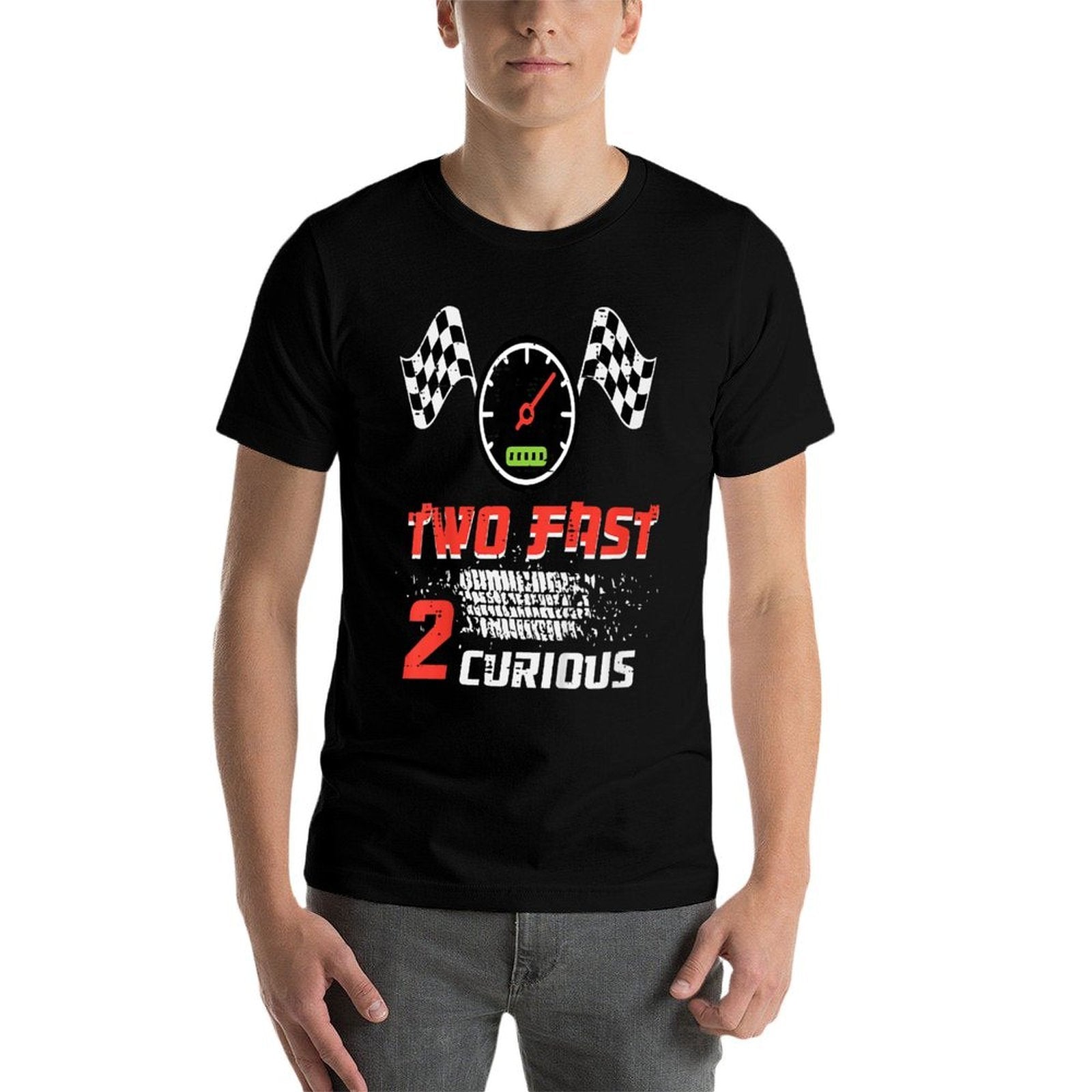 2nd Birthday Two Fast 2 Curious Funny Boys Girls Kid Toddler  Stretchy T-Shirt