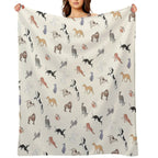 Greyhound Love - Adopt Wrinkle-free Throw Blanket