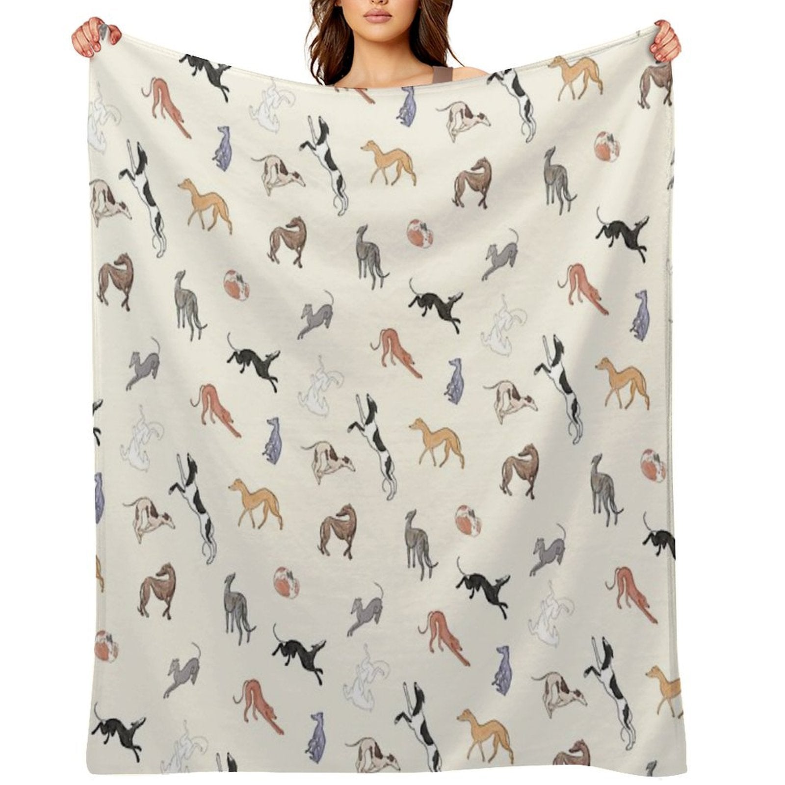 Greyhound Love - Adopt Wrinkle-free Throw Blanket