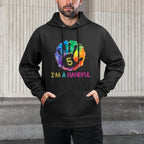 Kids I&#39;m A Handful Five Year Old Gift Cute 5th Birthday Shrink-Resistant Hoodie