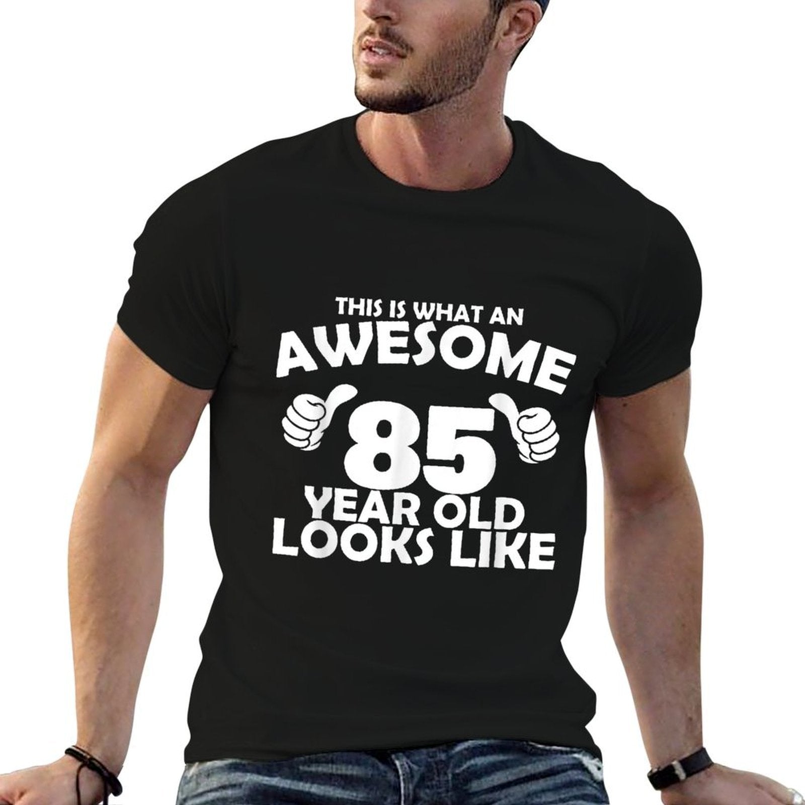 What An Awesome 85 Year Old Looks Like - Birthday Bday  Vintage-inspired T-Shirt