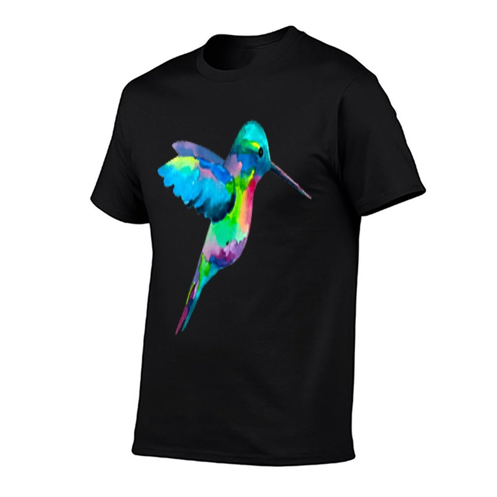 Hummingbird in Pocket - Watercolor Hummingbird  Relaxed-fit T-Shirt