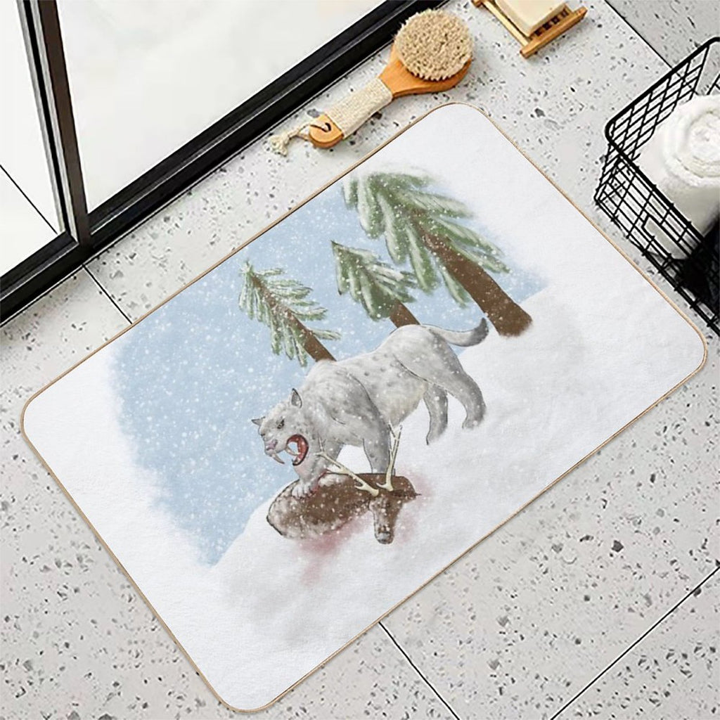 Saber-toothed Tiger  Repositionable Bath Mat