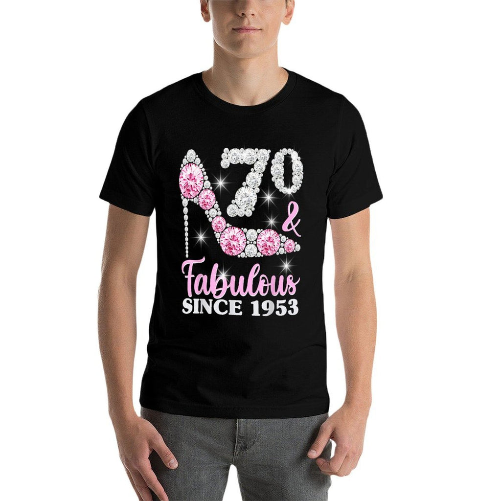 70th Birthdays For Women, 70 And Fabulous 1953 Heels  Summer-ready Fabric T-Shirt