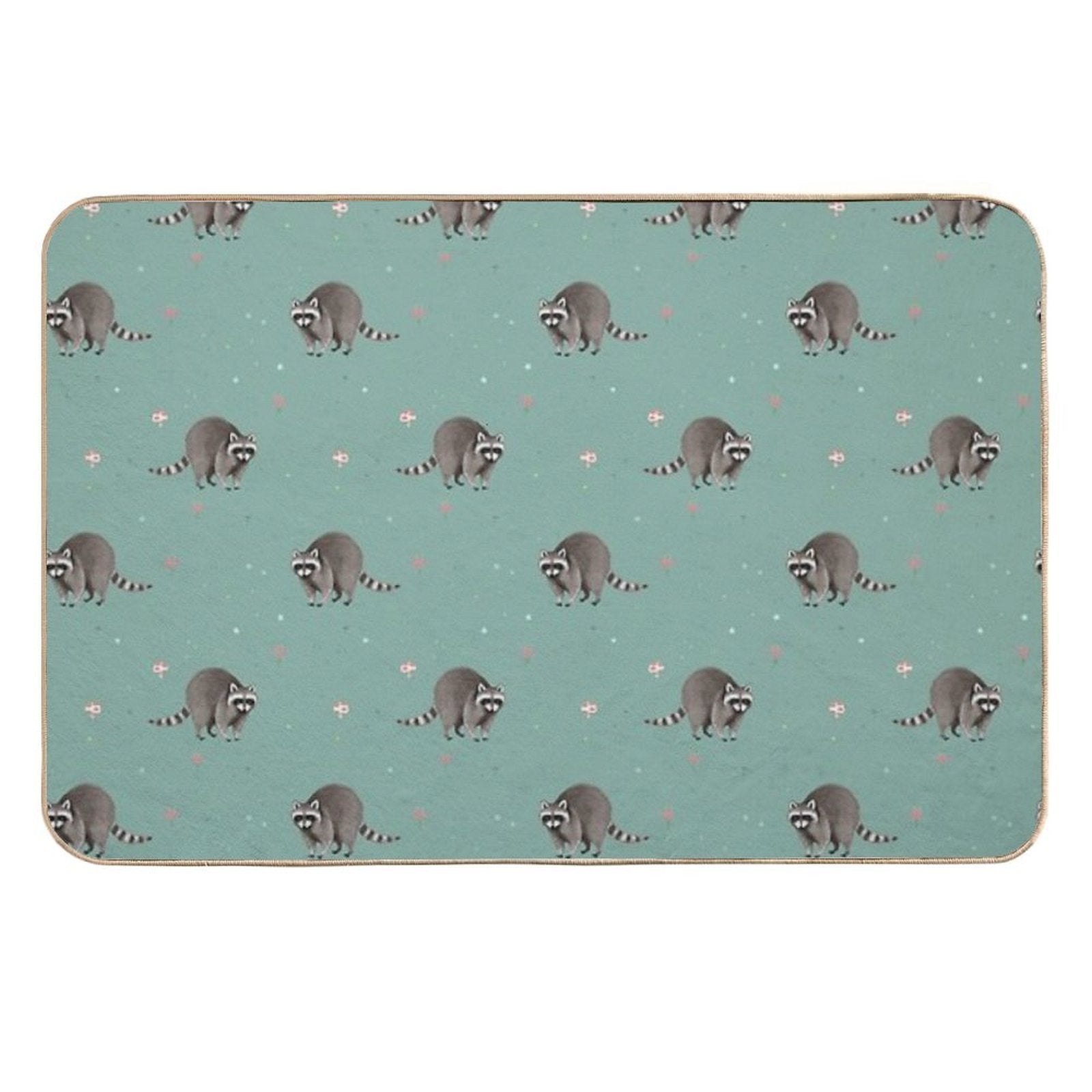 Little Raccoon Pattern Durable Bath Mat