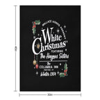 Vintage White Christmas Movie Machine-washable Throw Blanket