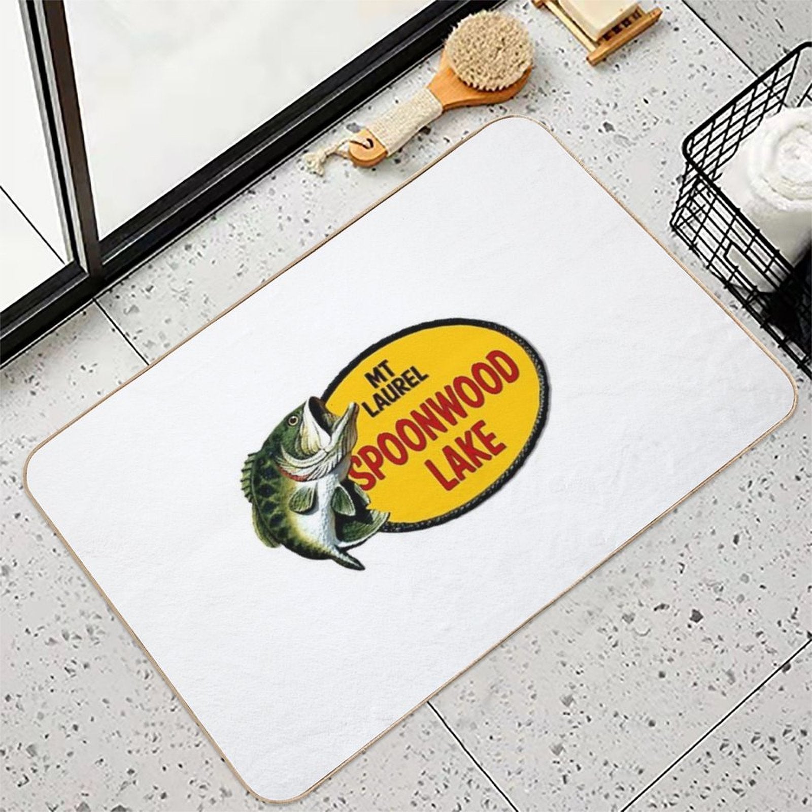 MT Laurel Alabama Spoonwood Lake Bass  Slip-Resistant Bath Mat