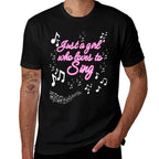Just A Girl Who Loves To Sing Motivational  Relaxed-fit T-Shirt