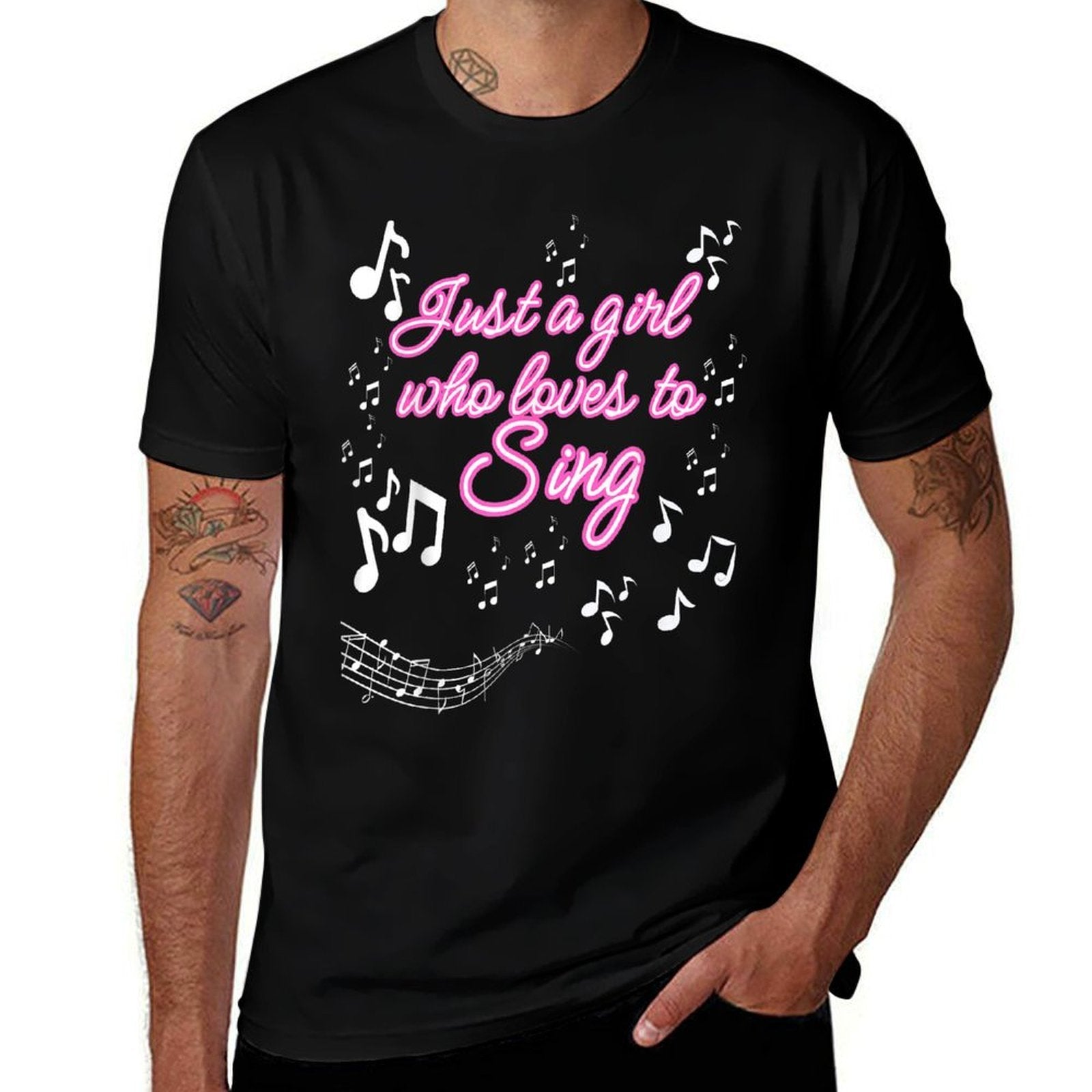 Just A Girl Who Loves To Sing Motivational  Relaxed-fit T-Shirt