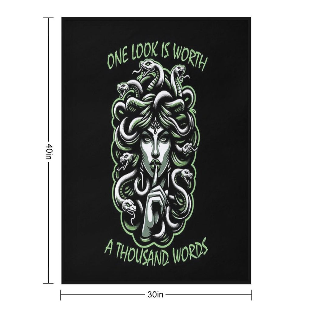 Medusa Greek Mythology Ancient Goddess Snake Women Quick-dry Throw Blanket