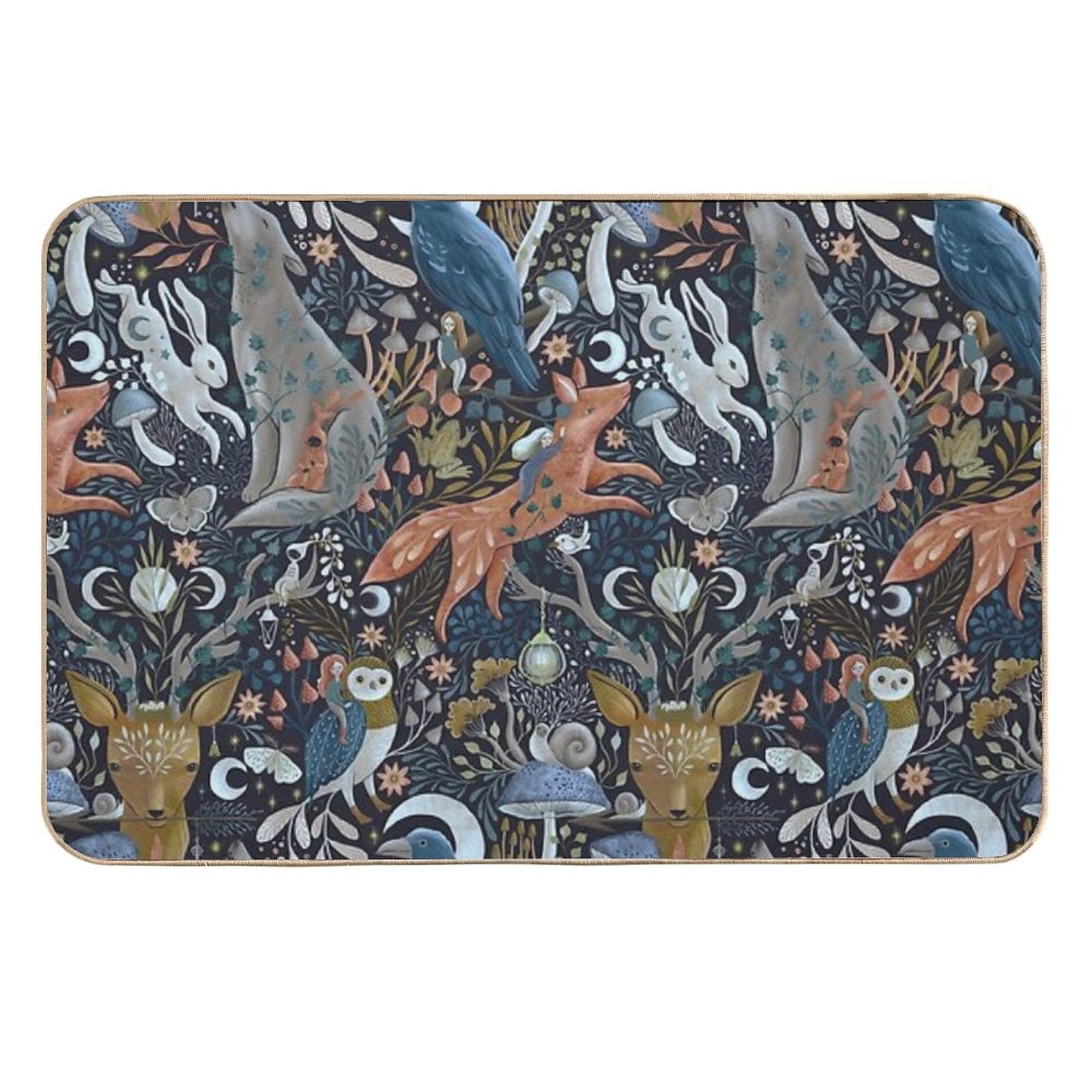 Whimsical Gothic Pattern  Easy Maintenance Bath Mat