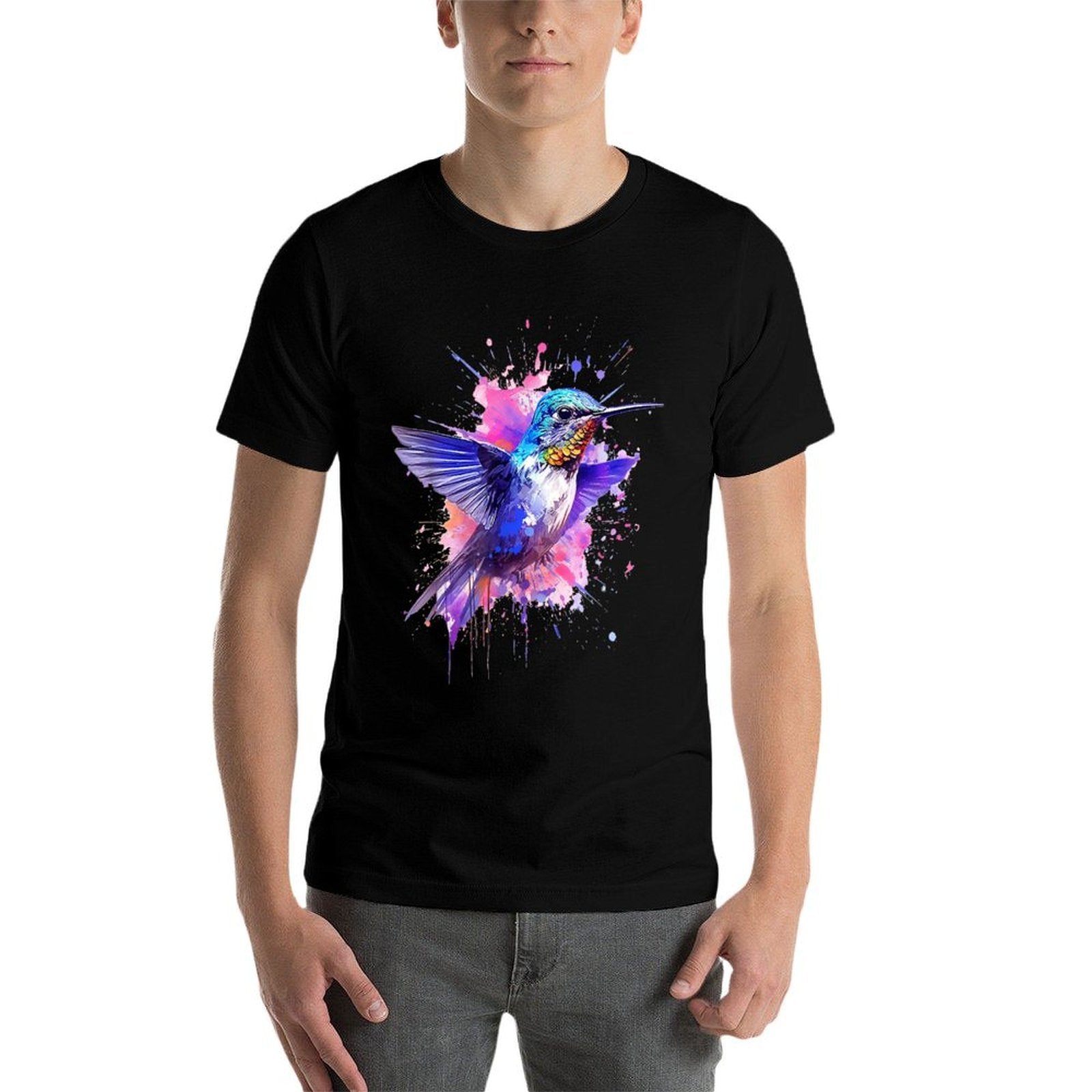 Bird Animal Abstract Graphic Painting Artwork Colorful Bird  Affordable Price T-Shirt