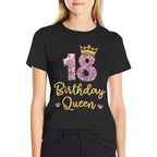 18 Birthday Queen 18th Birthday Queen 18 Years  Graphic-printed T-Shirt