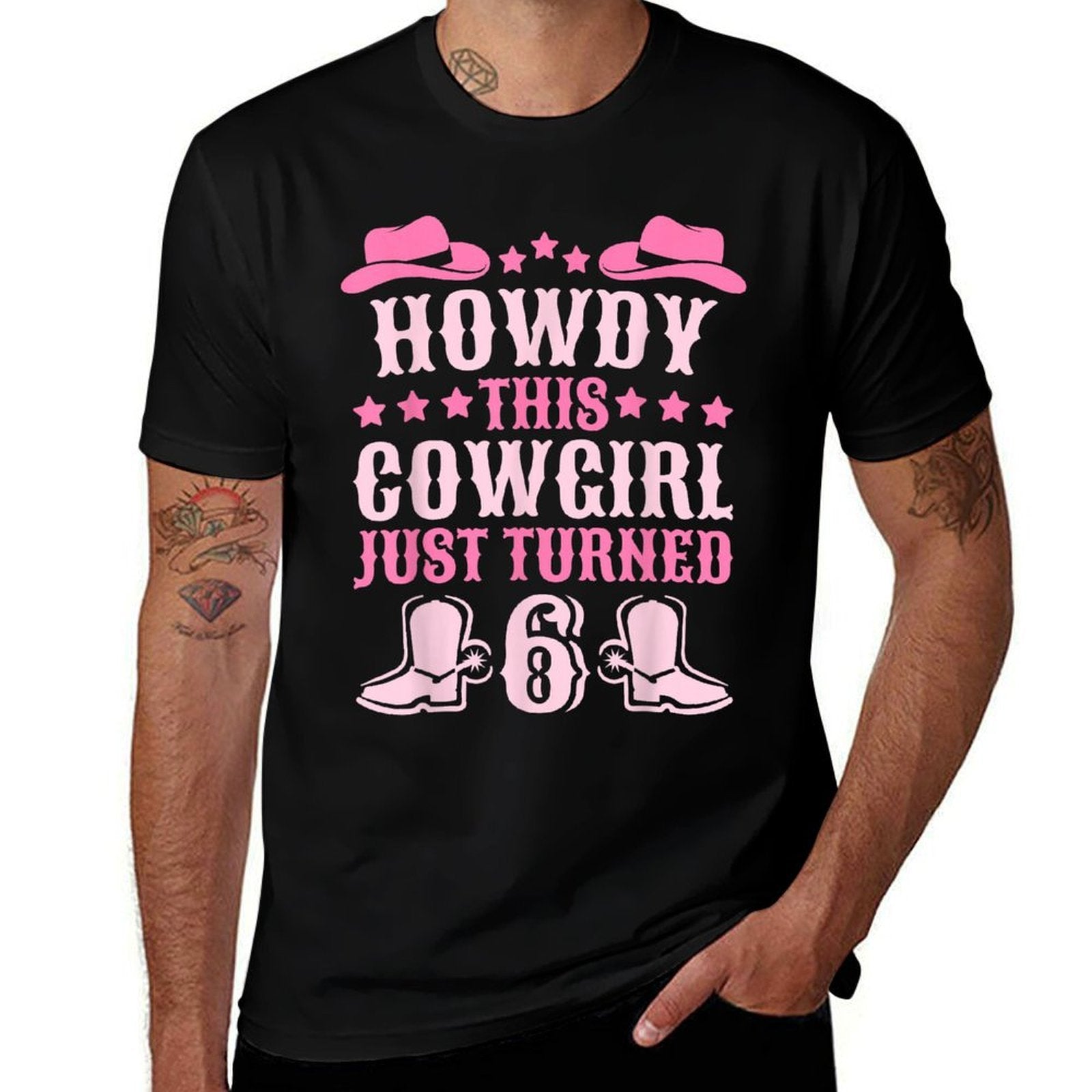 6yr Birthday Cowgirl Western 6 Year Old Girl 6th Birthday  Breathable T-Shirt