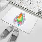Flowery Lovebird Durable Bath Mat