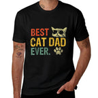 Vintage Best Cat Dad Ever Cat Daddy Gift  Breathable T-Shirt