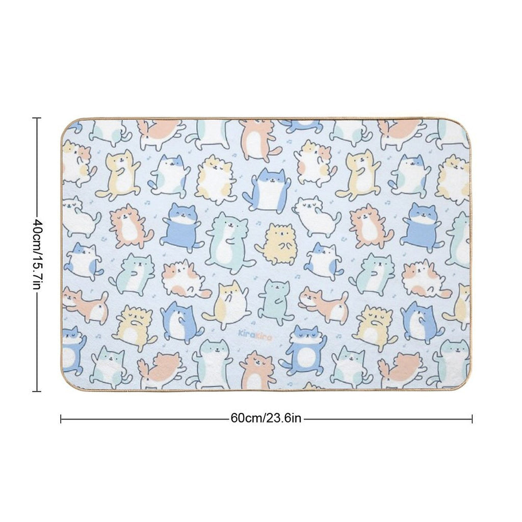 Kitty Dance Off!  Absorbent Bath Mat
