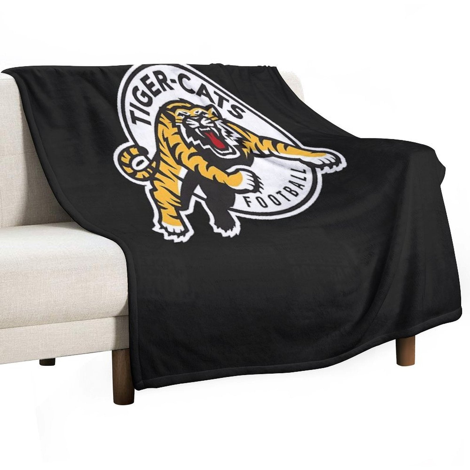 Hamilton Tiger Cats Cfl Logo Wrinkle-free Throw Blanket