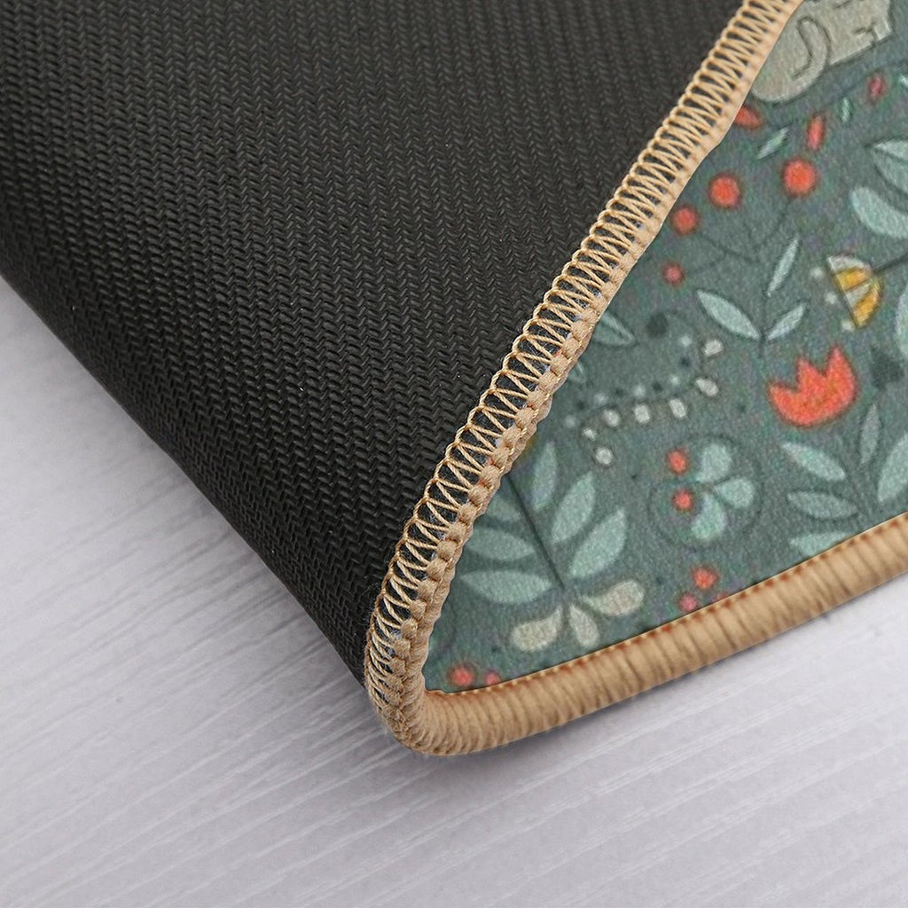 Swedish Folk Cats  Eco-Friendly Bath Mat