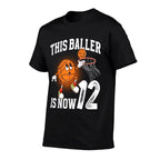 12th Basketball Birthday Twelve Year Old Basketball Player  Cotton T-Shirt
