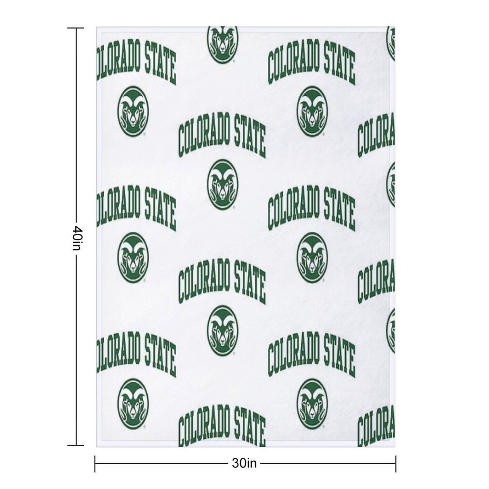 Colorado State University Machine-washable Throw Blanket