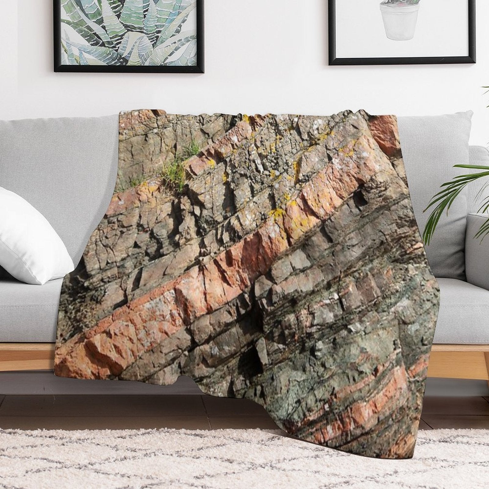 A Slice of Geology Quick-dry Throw Blanket