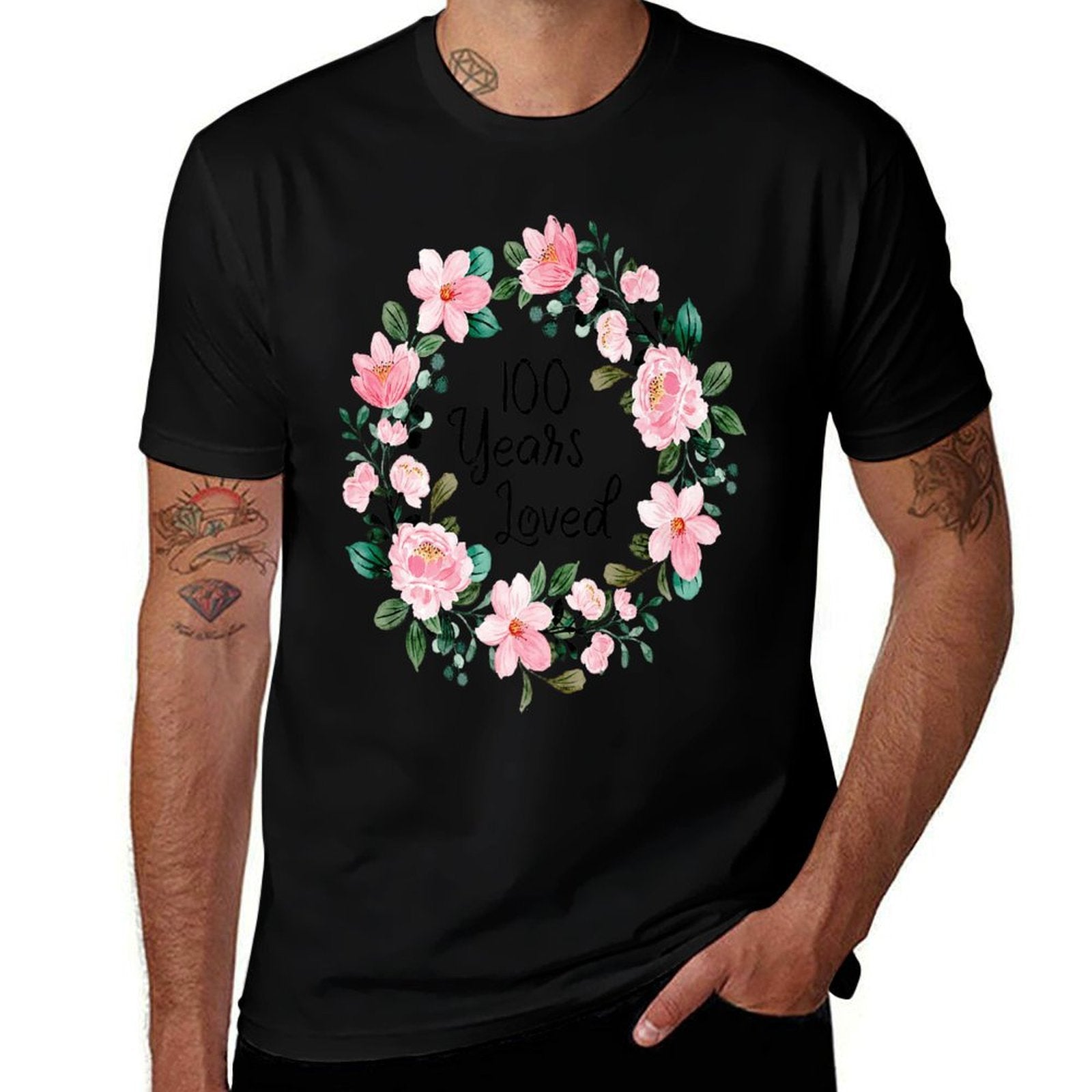 100 Years Loved Women Men 100 Years Old Cool 100th Birthday Premium  Easy-care T-Shirt