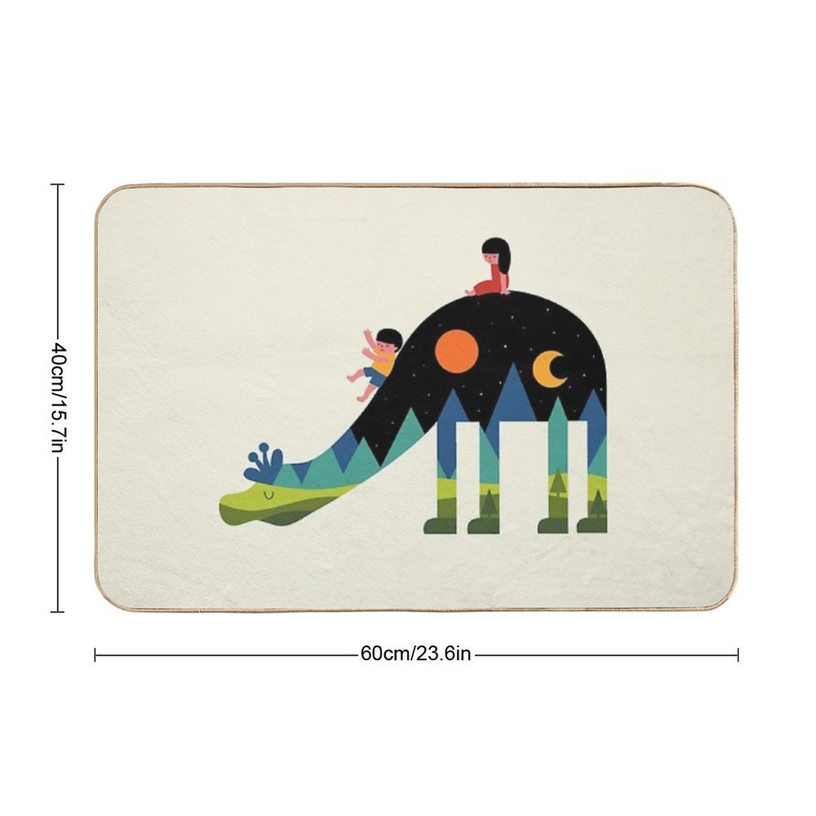 Up And Down  Fade-Resistant Bath Mat