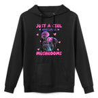 Funny Just A Girl Who Loves Mushrooms Neon Aesthetic Lovers Relaxed Fit Hoodie