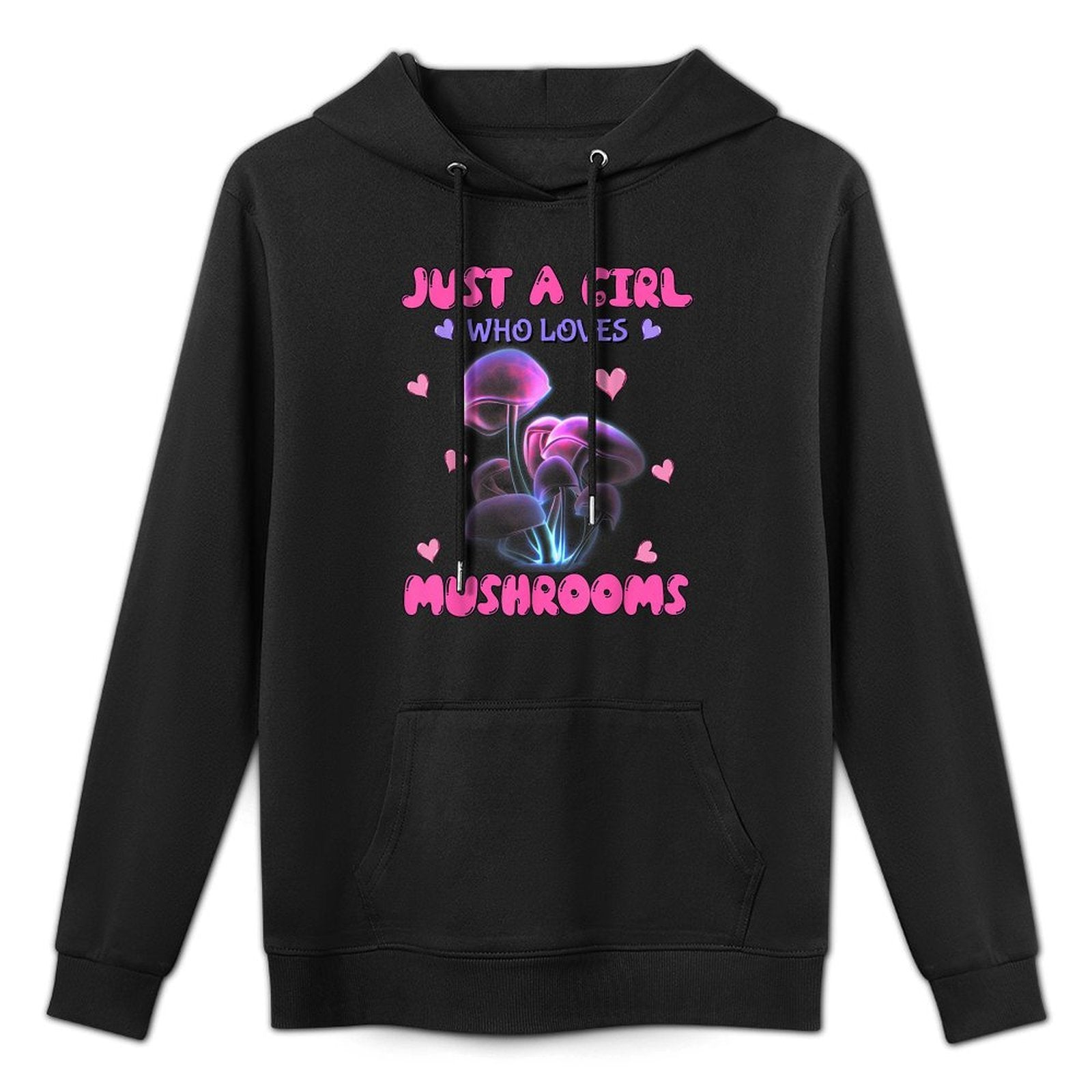 Funny Just A Girl Who Loves Mushrooms Neon Aesthetic Lovers Relaxed Fit Hoodie