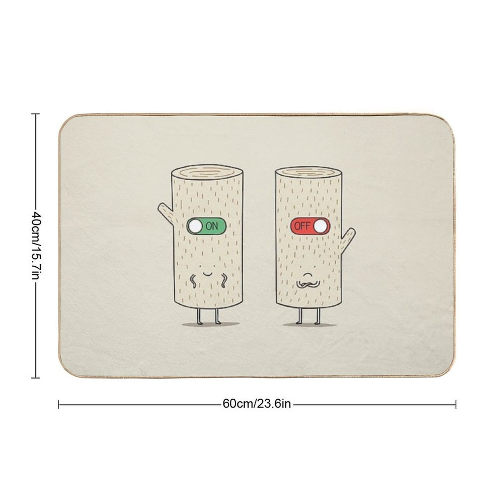 Log on And Log Off  Anti-Trip Bath Mat