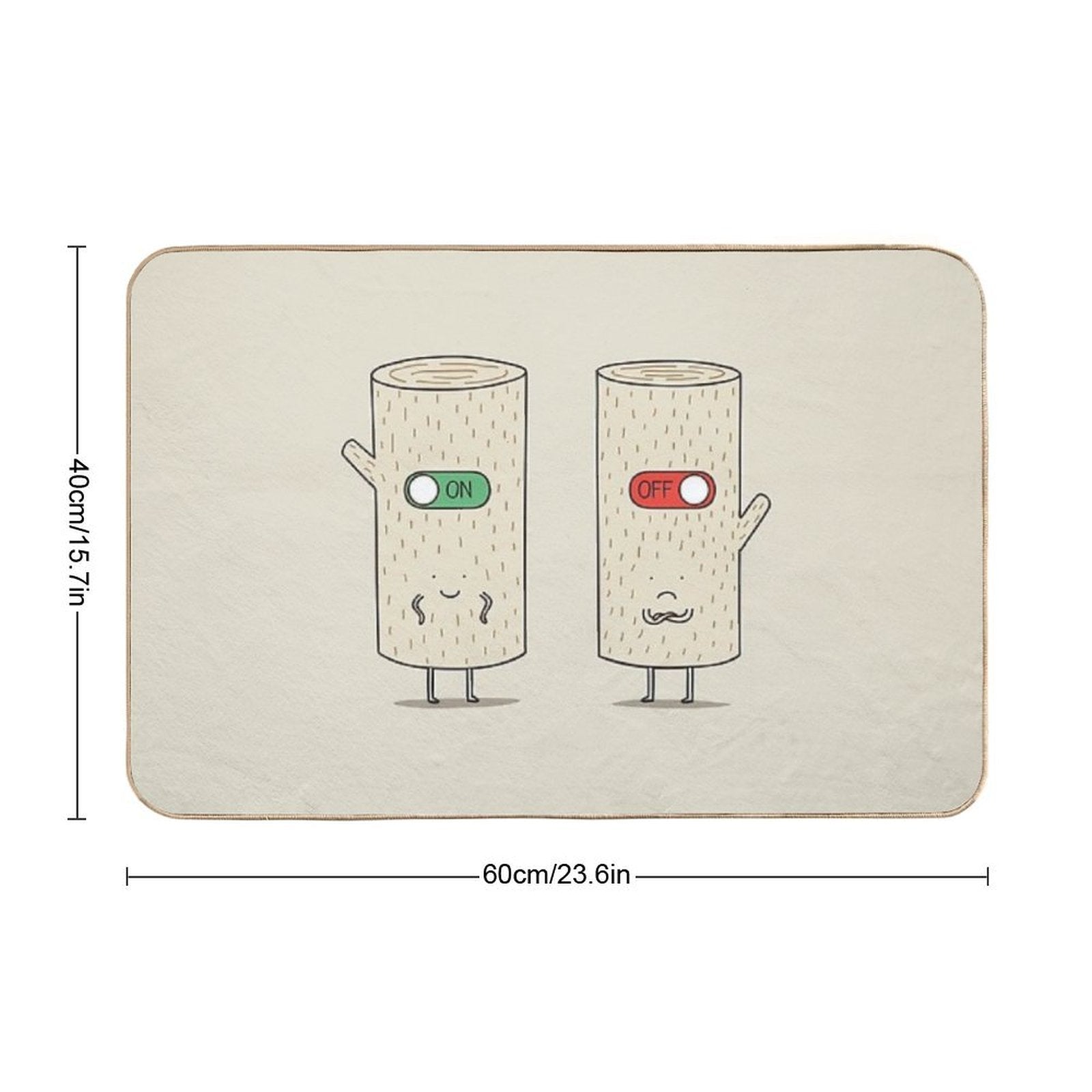 Log on And Log Off  Anti-Trip Bath Mat