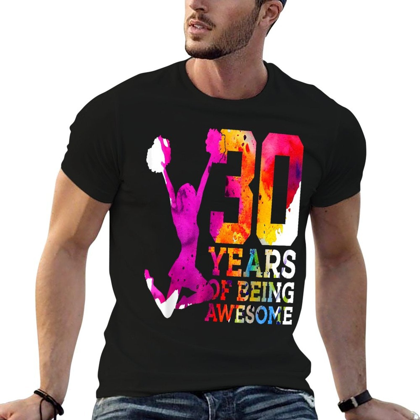 30 YEARS OF BEING AWESOME CHEERLEADER 30TH BIRTHDAY  Affordable Price T-Shirt