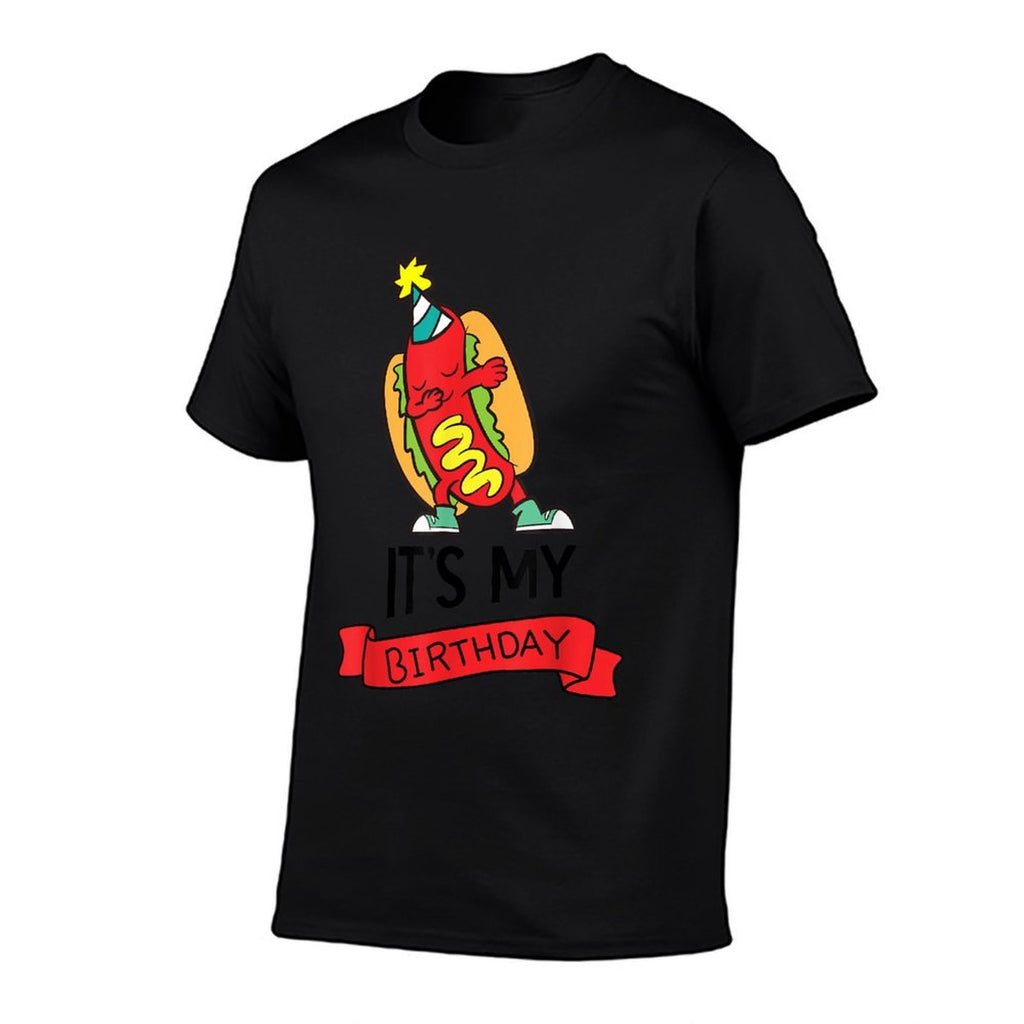 Hotdog-Themed Birthday Party Its My Birthday  Cotton T-Shirt