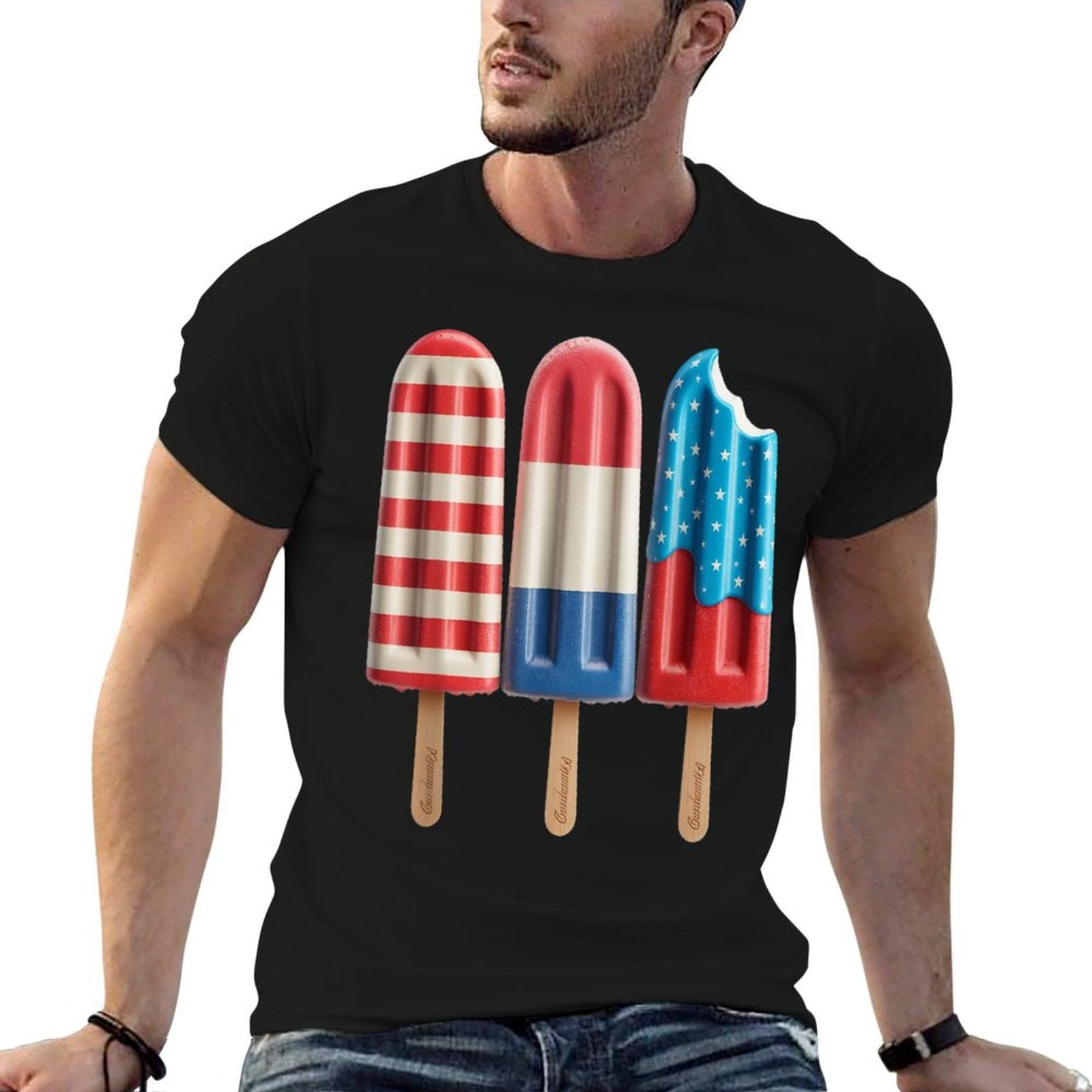 4th Of July Bomb Popsicle Red White Blue American  Odor-resistant T-Shirt