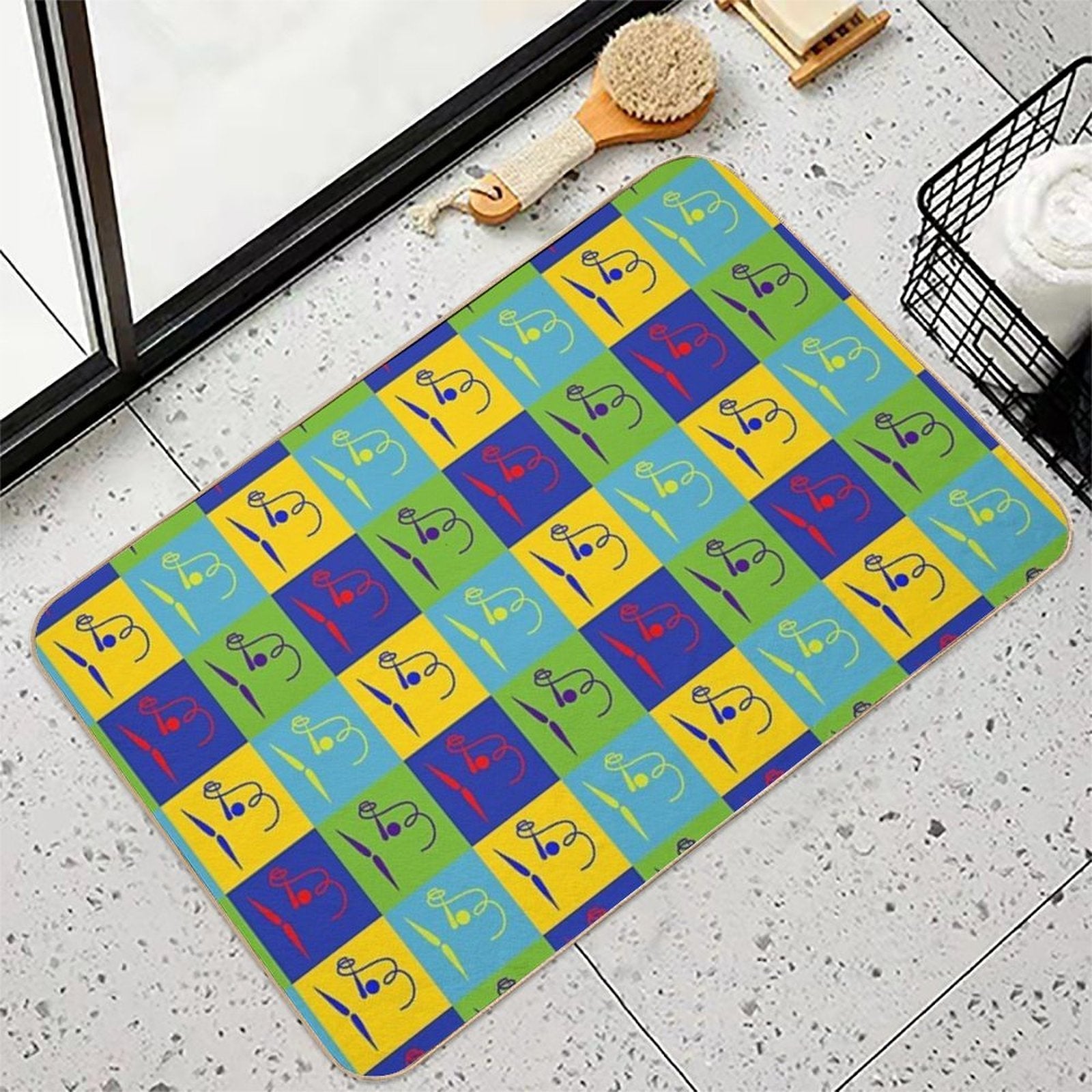 Olympic Sports Series Classic Colored Art Gymnastics  Versatile Bath Mat